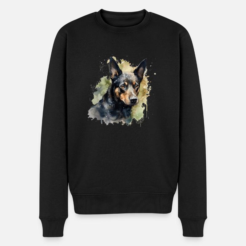 Australian Kelpie - Männer Premium Bio Pullover - Schwarz