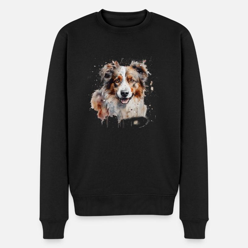 Australian Shepherd - Männer Premium Bio Pullover - Schwarz