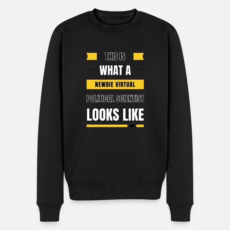 Politologue virtuel débutant - Pull Premium bio Homme - noir