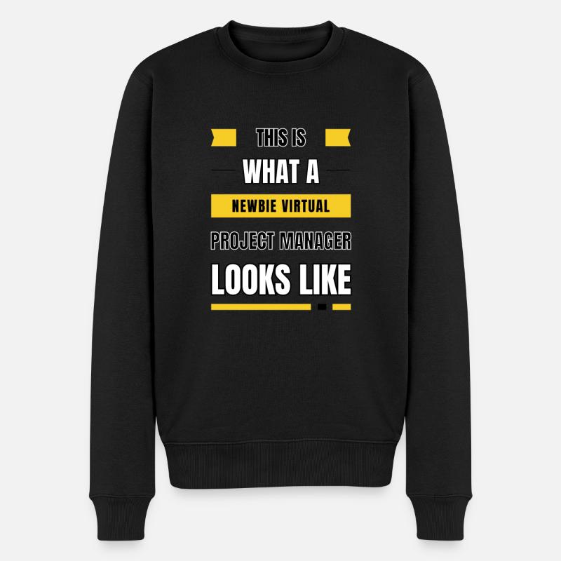 Virtueller Projektmanager für Neulinge - Männer Premium Bio Pullover - Schwarz