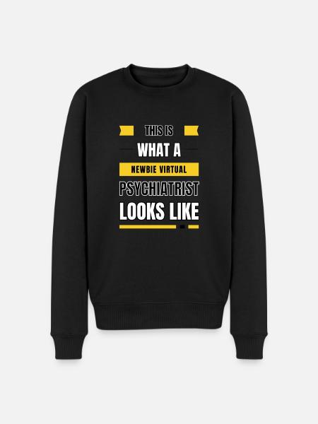 Virtueller Psychiater für Neulinge - Männer Premium Bio Pullover - Schwarz