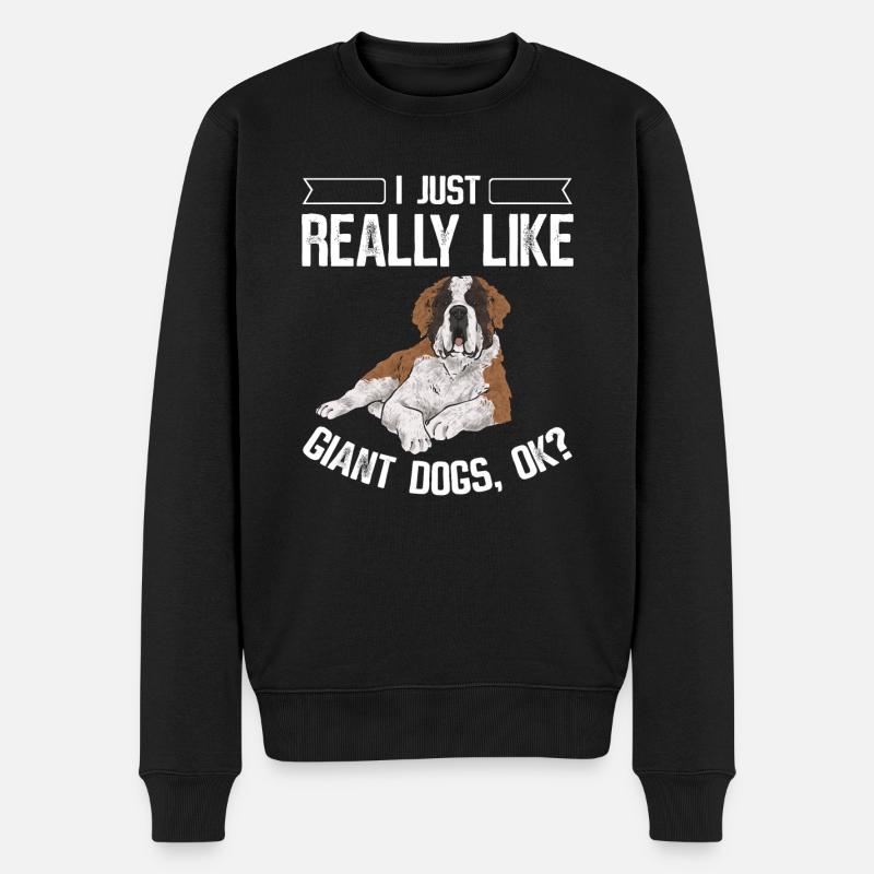 Bernhardiner St. Bernhardshund Hund - Männer Premium Bio Pullover - Schwarz