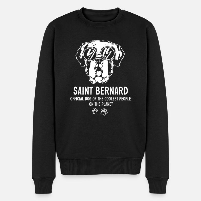 Bernhardiner St. Bernhardshund Hund - Männer Premium Bio Pullover - Schwarz