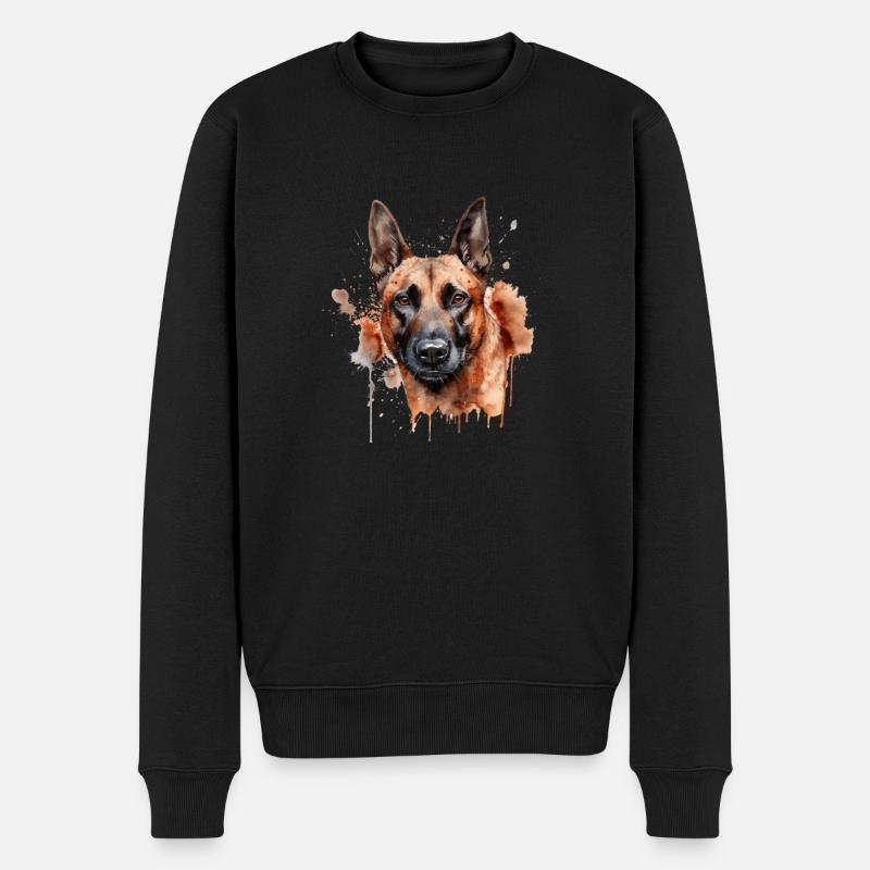 Belgian Malinois - Männer Premium Bio Pullover - Schwarz