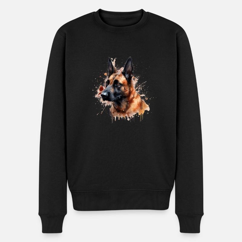 Malinois belge - Pull Premium bio Homme - noir