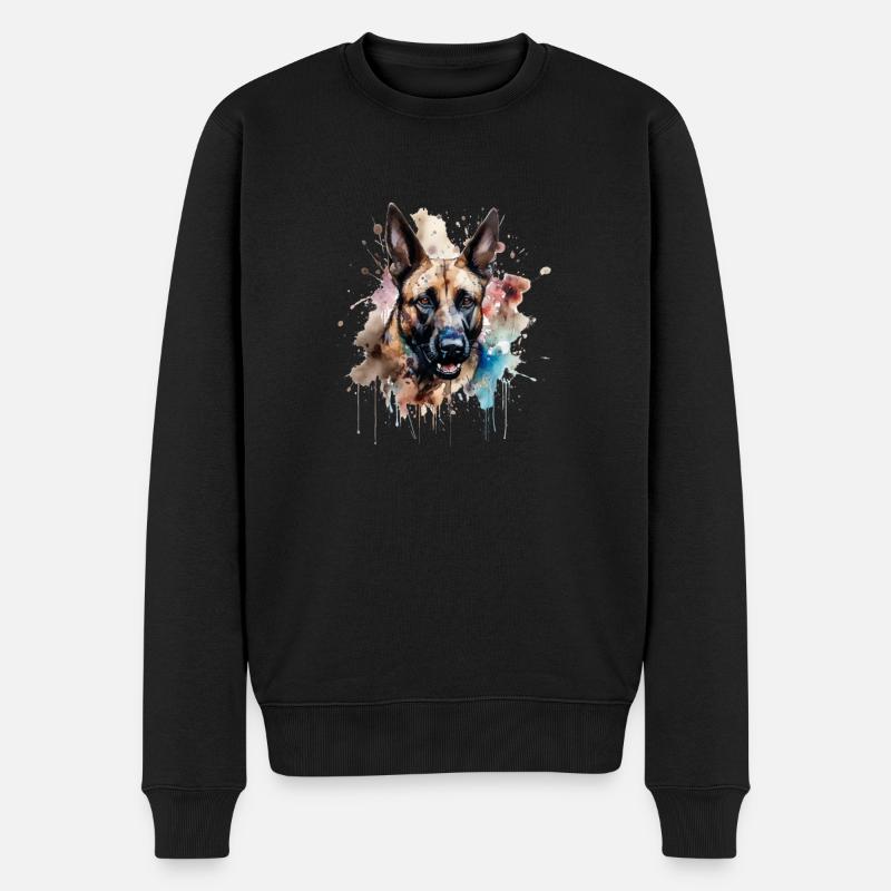 Belgian Malinois - Männer Premium Bio Pullover - Schwarz