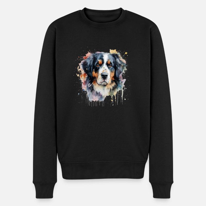 Bernese Mountain Dog - Männer Premium Bio Pullover - Schwarz