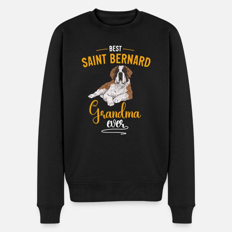 Saint-Bernard Chien Saint-Bernard - Pull Premium bio Homme - noir