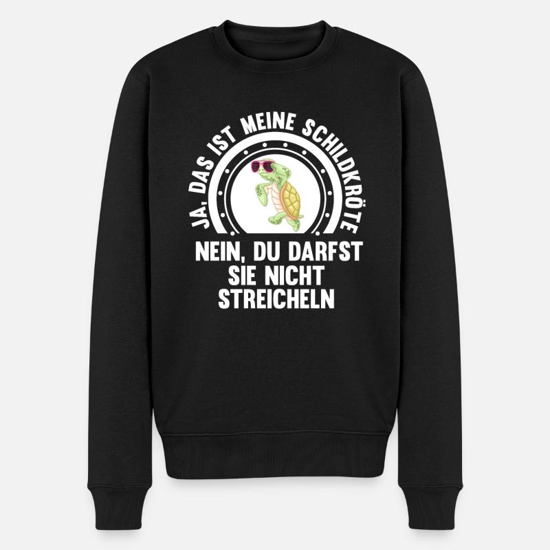 Schildkröte Schildkröten - Männer Premium Bio Pullover - Schwarz