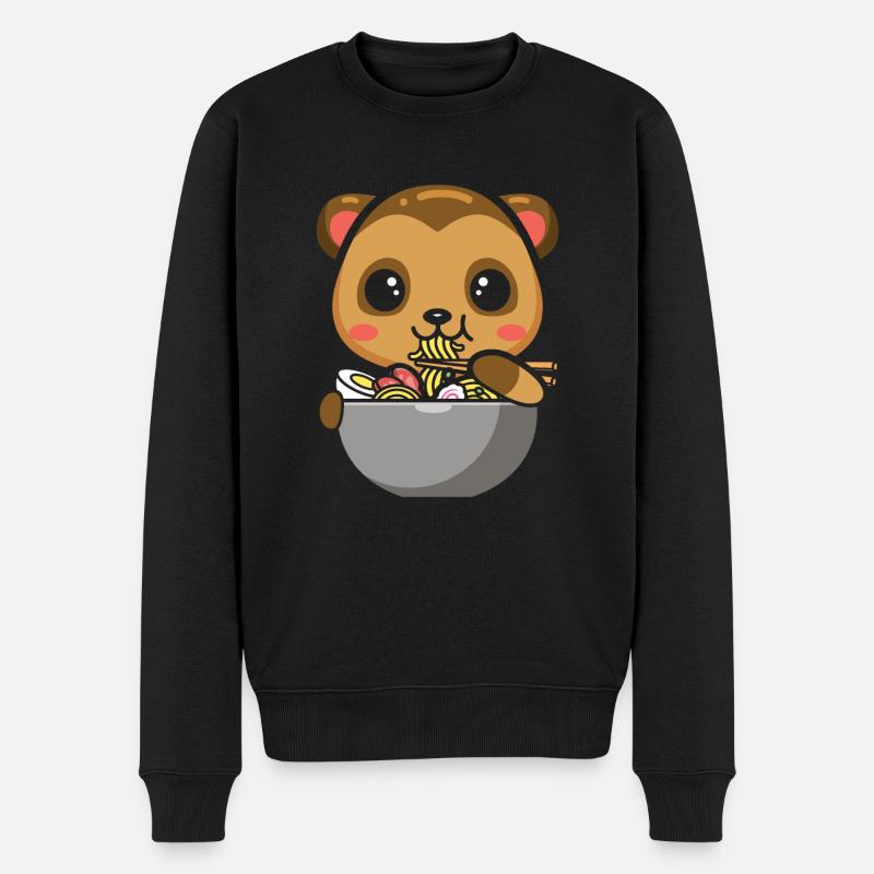 Mangoustes Mangoustes Suricates - Pull Premium bio Homme - noir