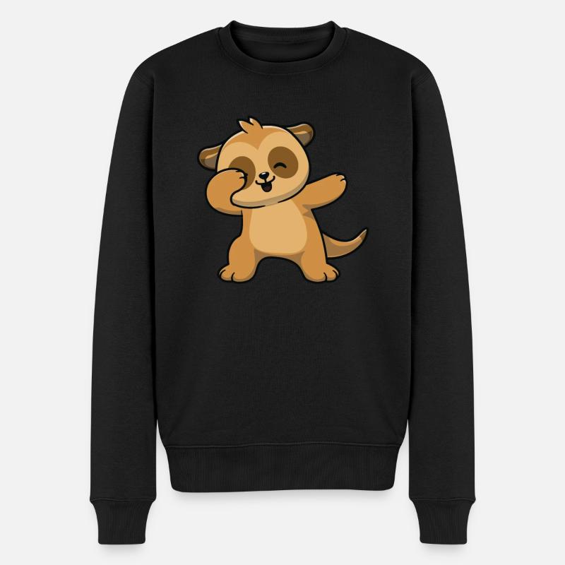 Mungusten Mungos Erdmännchen - Männer Premium Bio Pullover - Schwarz