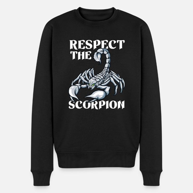 Skorpion - Männer Premium Bio Pullover - Schwarz