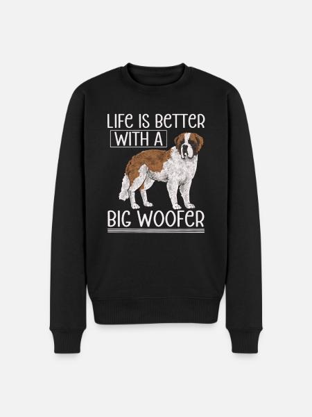 Saint-Bernard Chien Saint-Bernard - Pull Premium bio Homme - noir