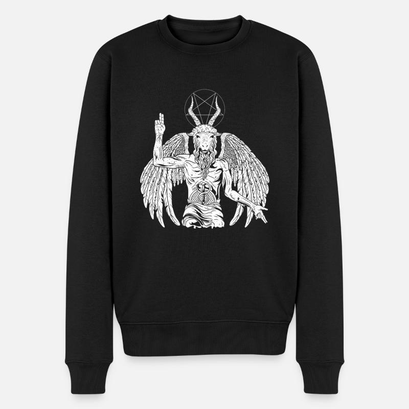 Devil Baphomet Gothic Goat - Men's Premium Organic Jumper - black