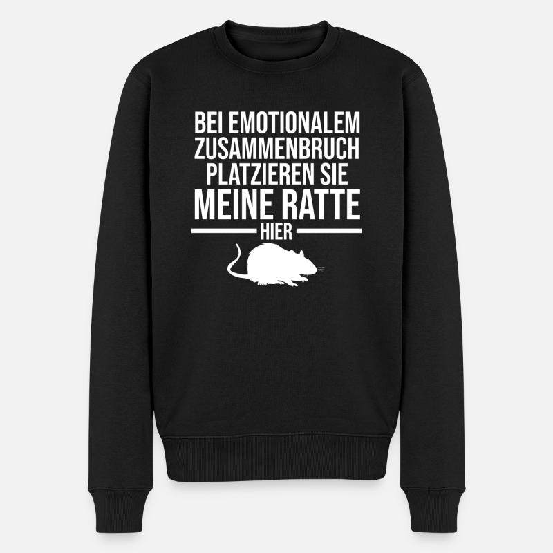 Nagetier Ratte Ratten - Männer Premium Bio Pullover - Schwarz