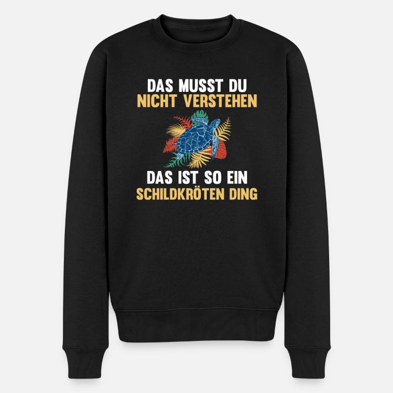 Schildkröte Schildkröten - Männer Premium Bio Pullover - Schwarz