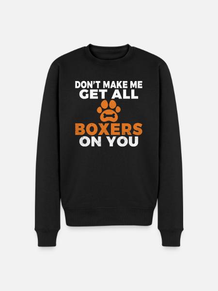 Boxer Hund Geschenke - Männer Premium Bio Pullover - Schwarz