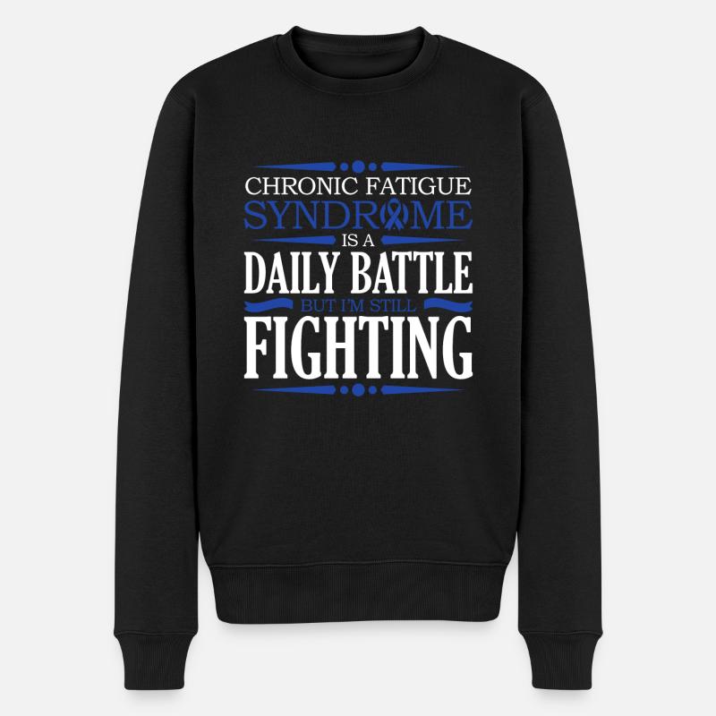 Chronisches Müdigkeitssyndrom Es Ist Ein - Männer Premium Bio Pullover - Schwarz
