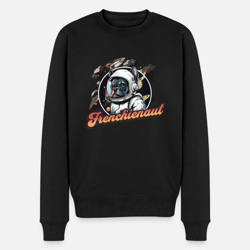 Frenchienaut – Design - Männer Premium Bio Pullover - Schwarz