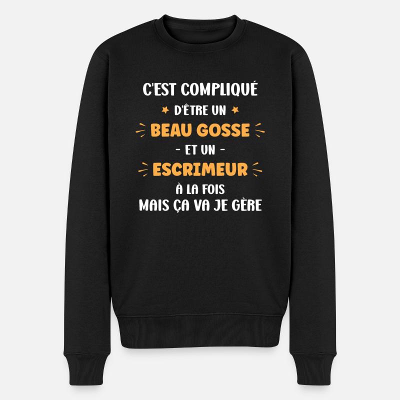 Escrimeur - Pull Premium bio Homme - noir