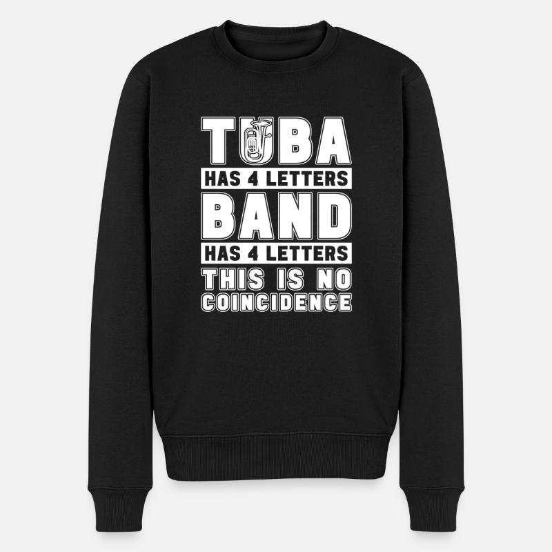 Fanfarenzug Tuba Witzig - Männer Premium Bio Pullover - Schwarz