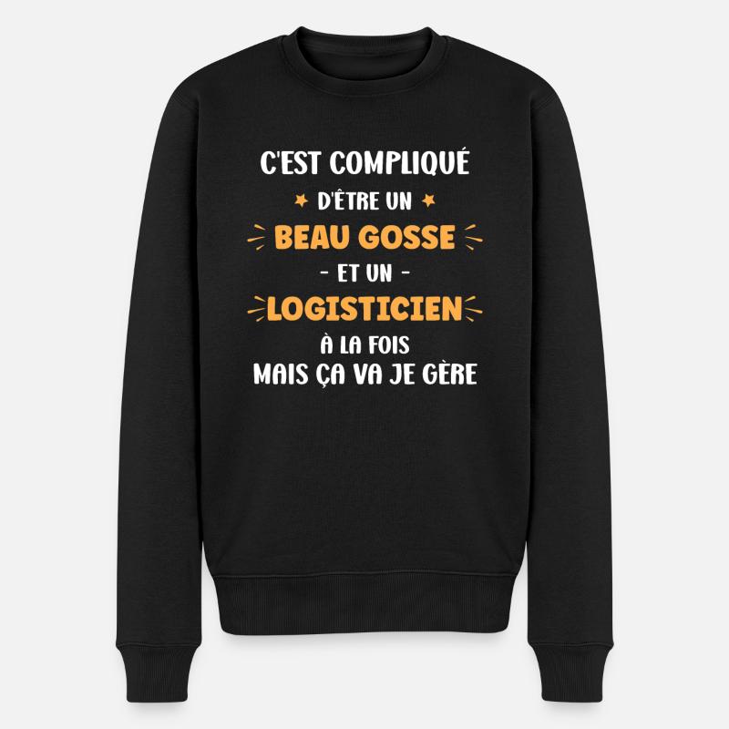 Beau gosse Logisticien - Pull Premium bio Homme - noir