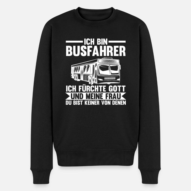 Bus Busfahrer - Männer Premium Bio Pullover - Schwarz