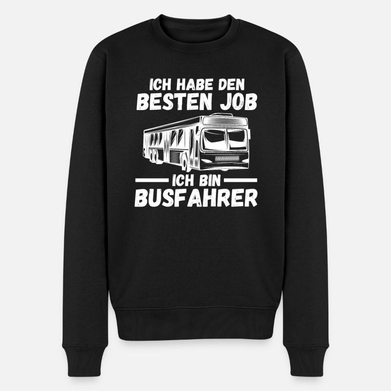 Bus Busfahrer - Männer Premium Bio Pullover - Schwarz