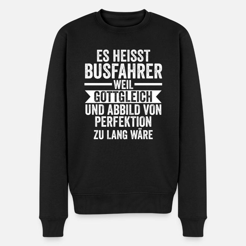 Bus Busfahrer - Männer Premium Bio Pullover - Schwarz