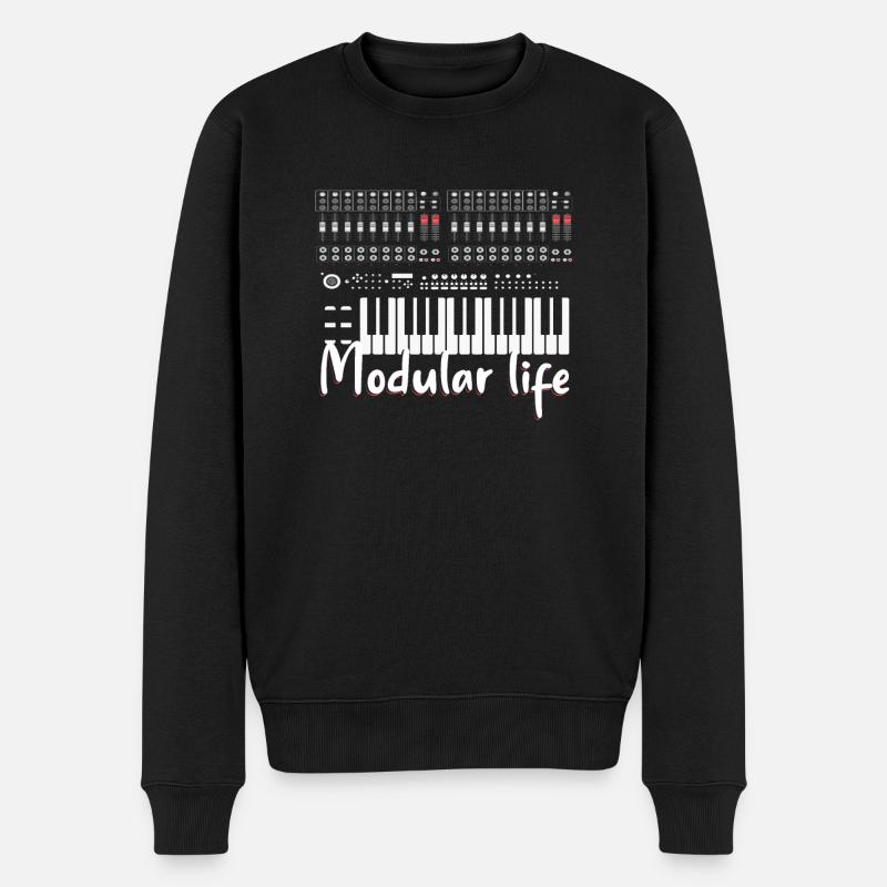 Modular Life Electronic Musical Synthesizer - Männer Premium Bio Pullover - Schwarz