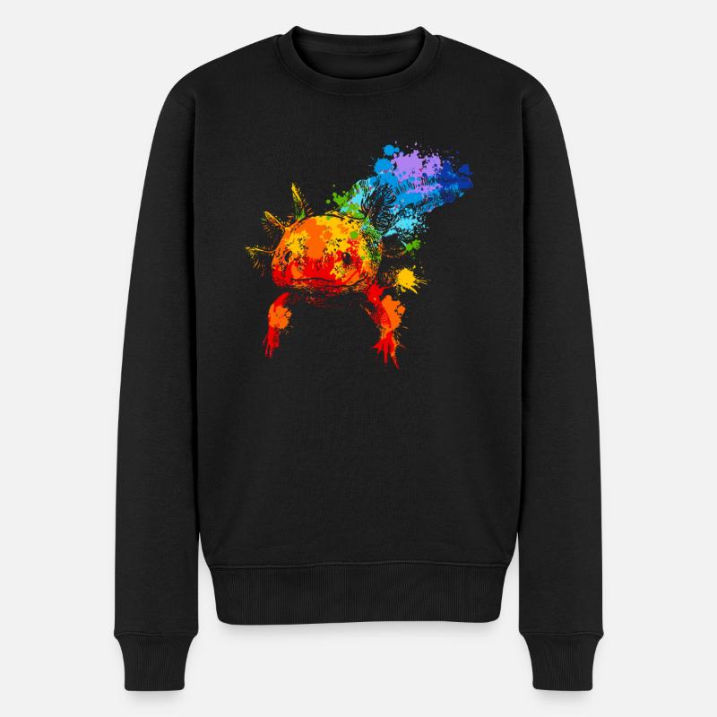 Axolotl Splash Art Animal Lover - Pull Premium bio Homme - noir