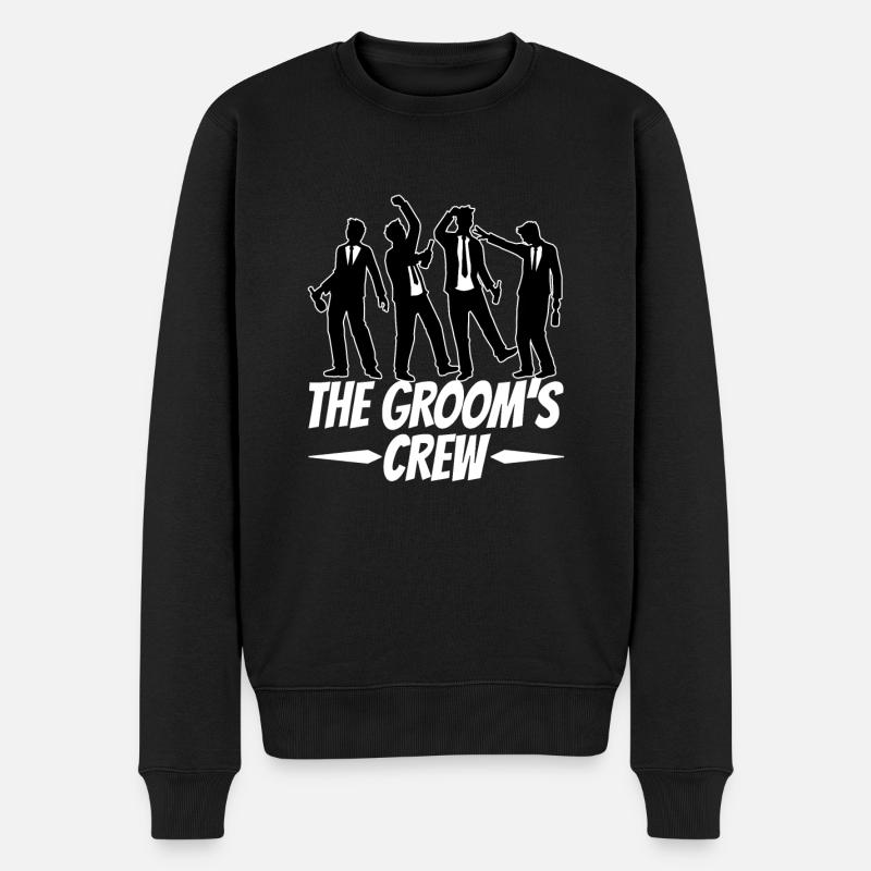 Groom Crew - Männer Premium Bio Pullover - Schwarz