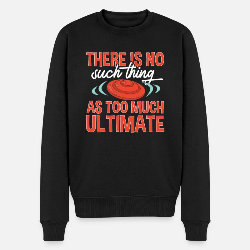 Ultimate Frisbee Wurfscheibe - Männer Premium Bio Pullover - Schwarz