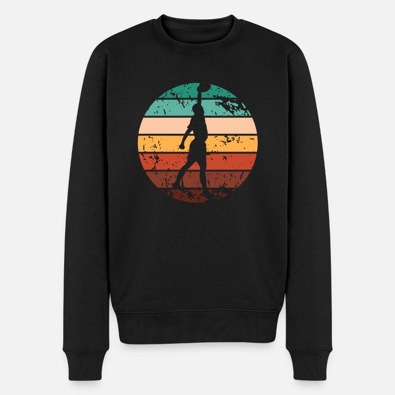 Ultimate Frisbee Wurfscheibe - Männer Premium Bio Pullover - Schwarz