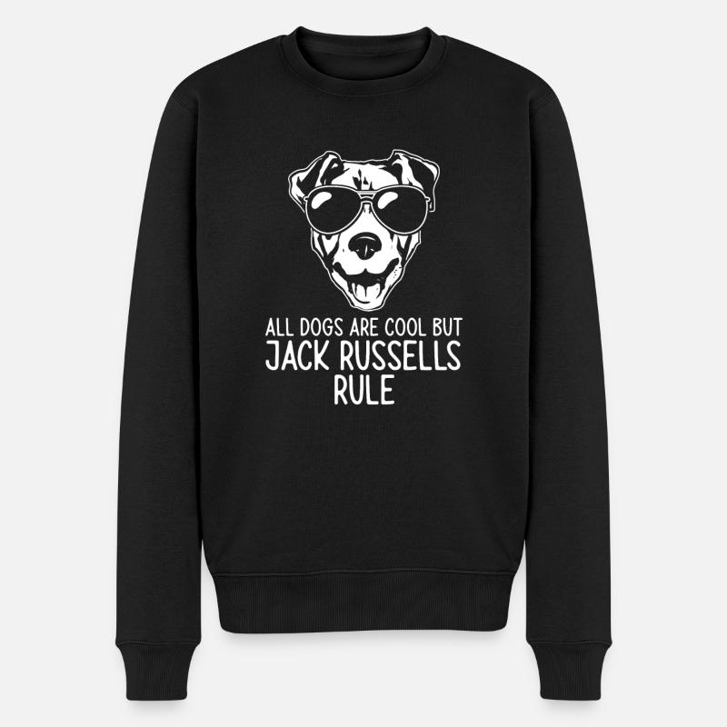 Jack Russell Terrier - Männer Premium Bio Pullover - Schwarz