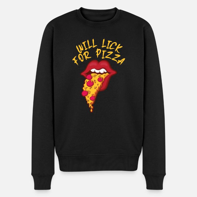 Pizza Restauration rapide Cuisine italienne - Pull Premium bio Homme - noir