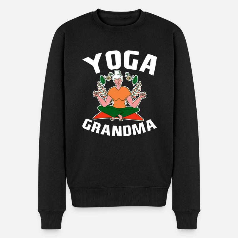 Yoga Grand-mère 2 - Pull Premium bio Homme - noir