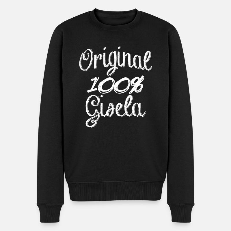 Original 100% Gisela - Pull Premium bio Homme - noir