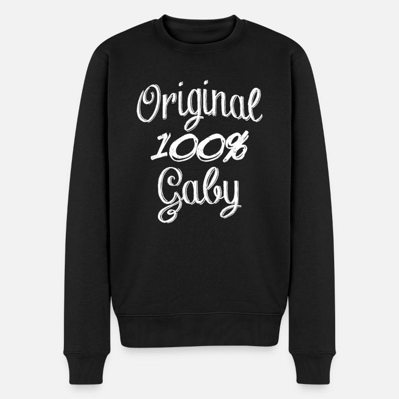 Original 100% Gaby - Männer Premium Bio Pullover - Schwarz
