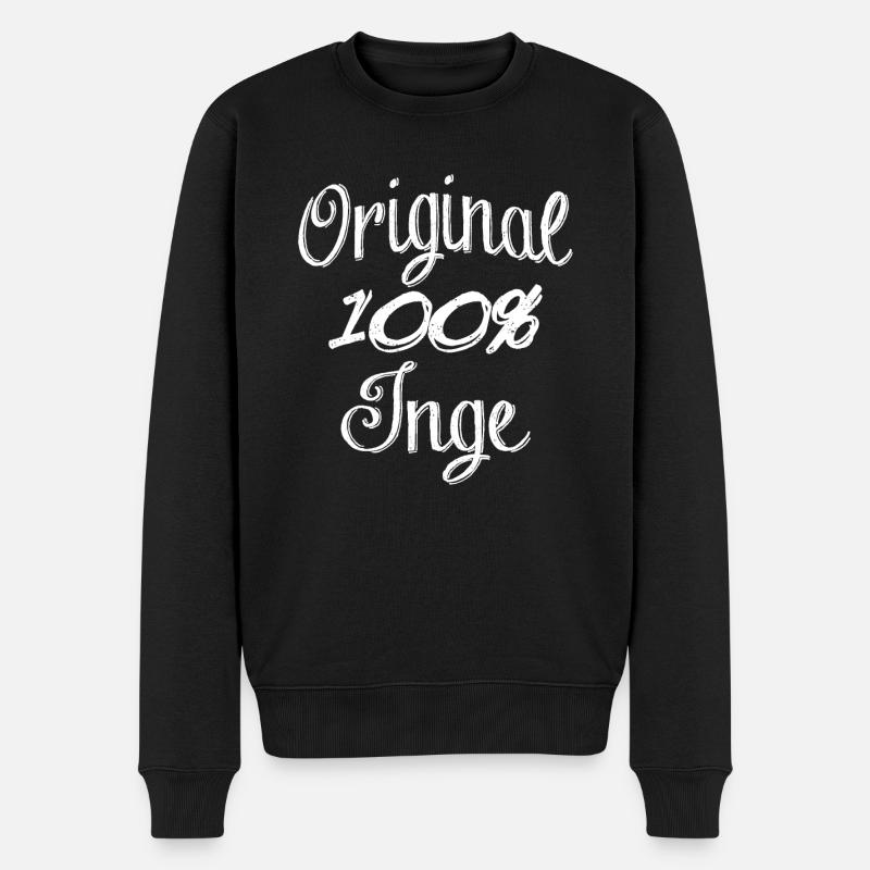 Original 100% Inge - Männer Premium Bio Pullover - Schwarz