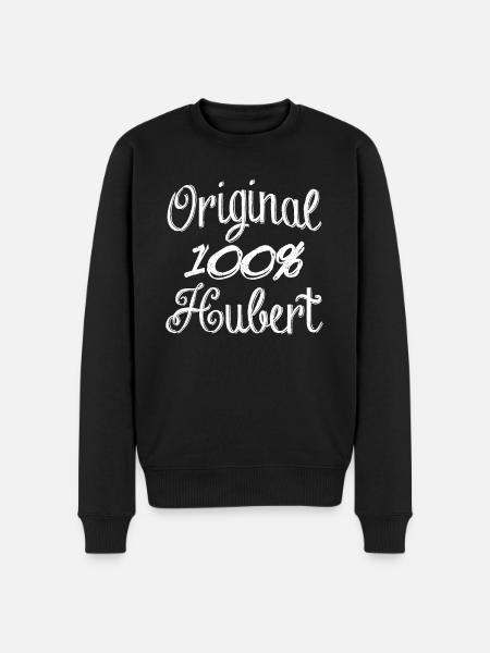 Original 100% Hubert - Männer Premium Bio Pullover - Schwarz