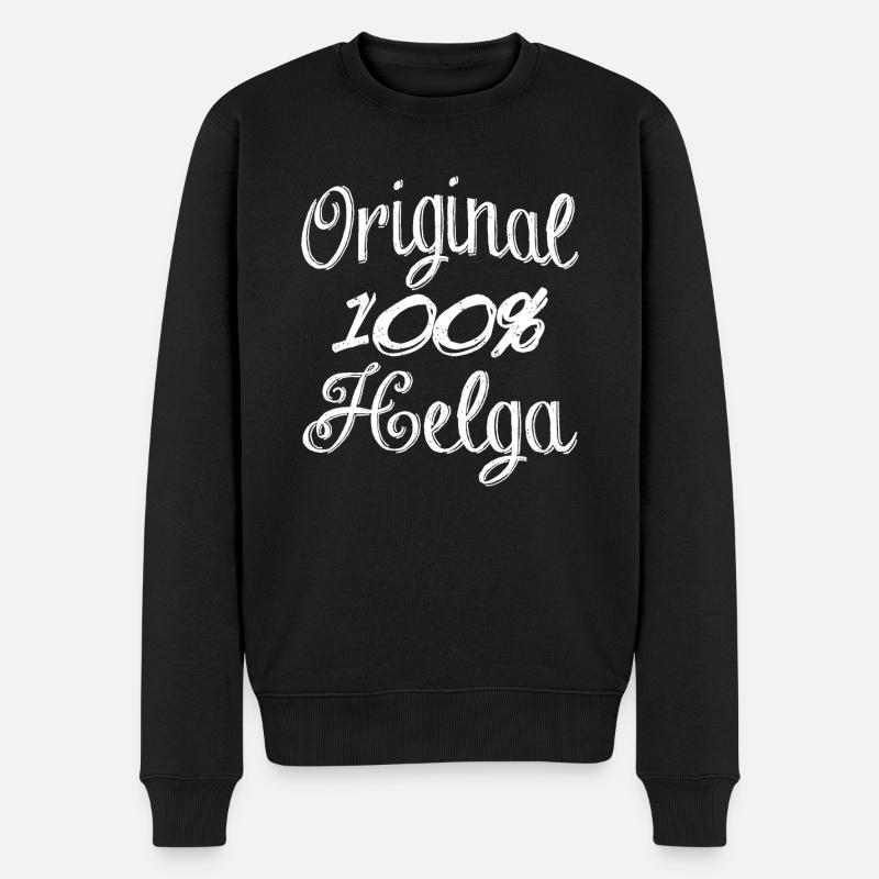Original 100% Helga - Men's Premium Organic Jumper - black