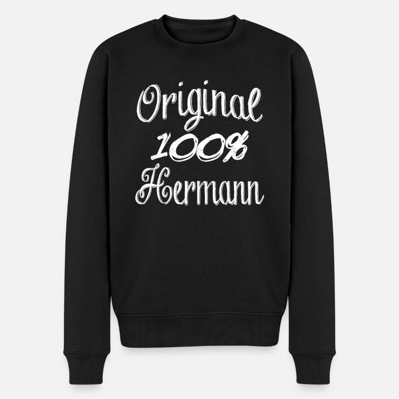 Original 100% Hermann - Pull Premium bio Homme - noir