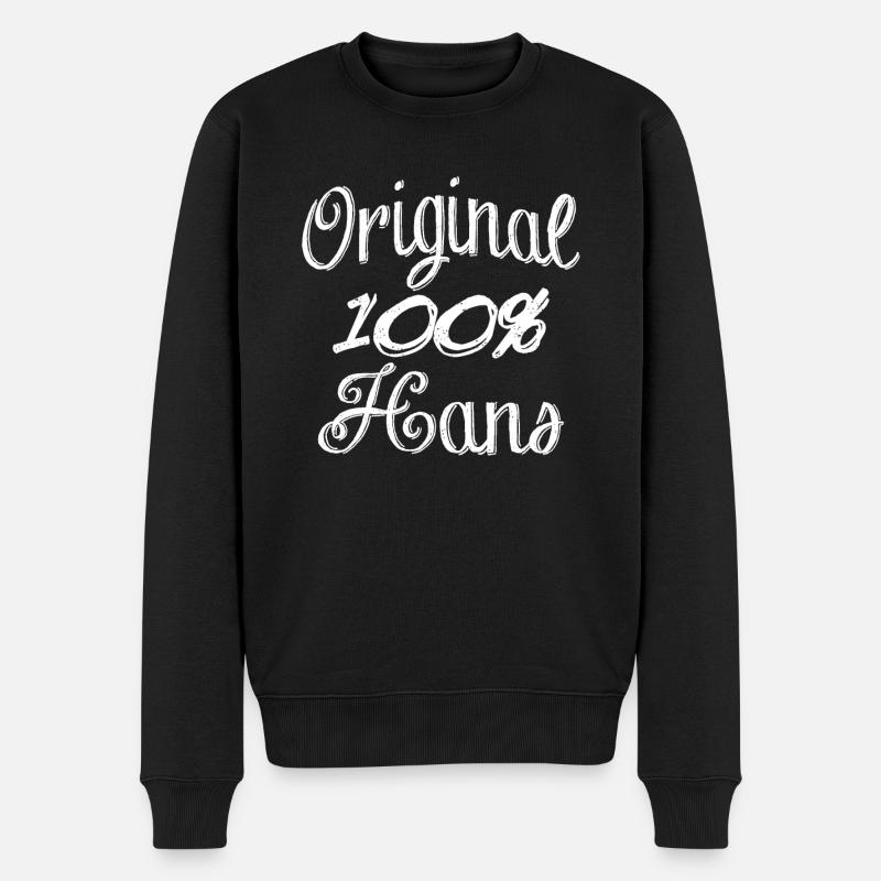 Original 100% Hans - Men's Premium Organic Jumper - black