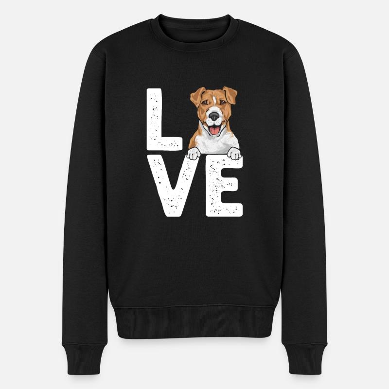 Jack Russell Terrier - Männer Premium Bio Pullover - Schwarz