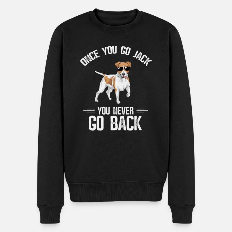 Jack Russell Terrier - Männer Premium Bio Pullover - Schwarz