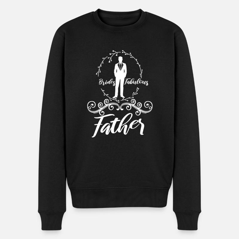 Brides fabulous father - Männer Premium Bio Pullover - Schwarz