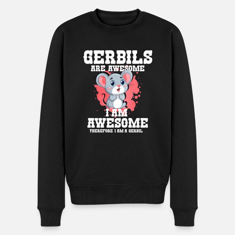 Rennmaus Maus Geschenk - Männer Premium Bio Pullover - Schwarz