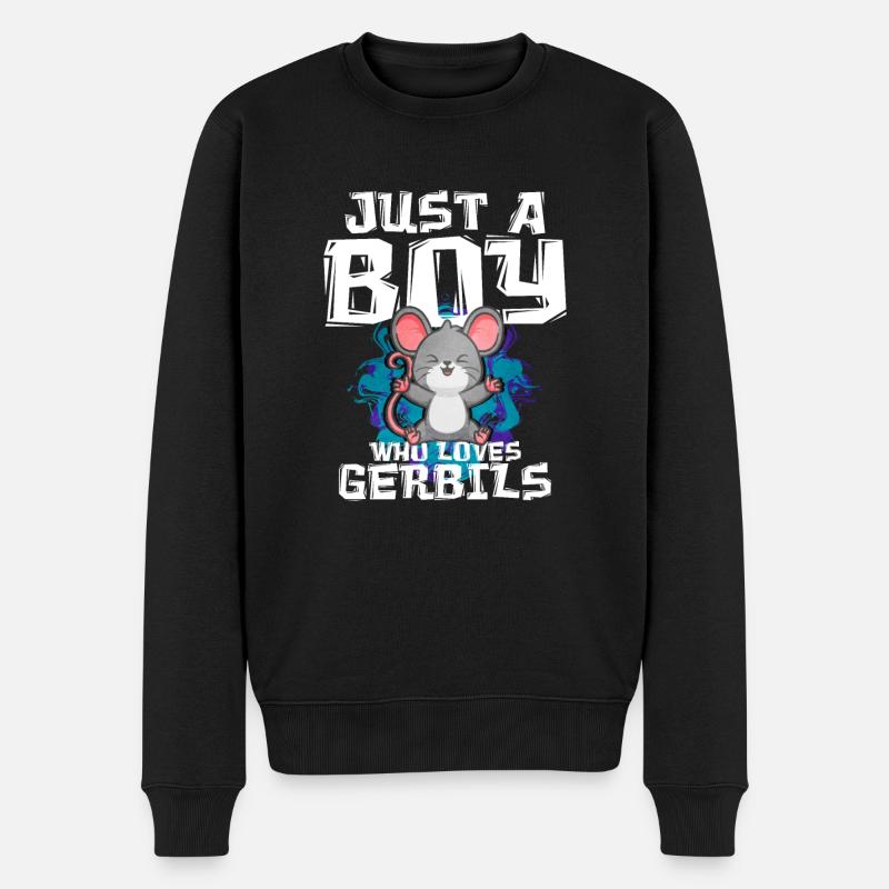 Gerbille Souris Cadeau - Pull Premium bio Homme - noir