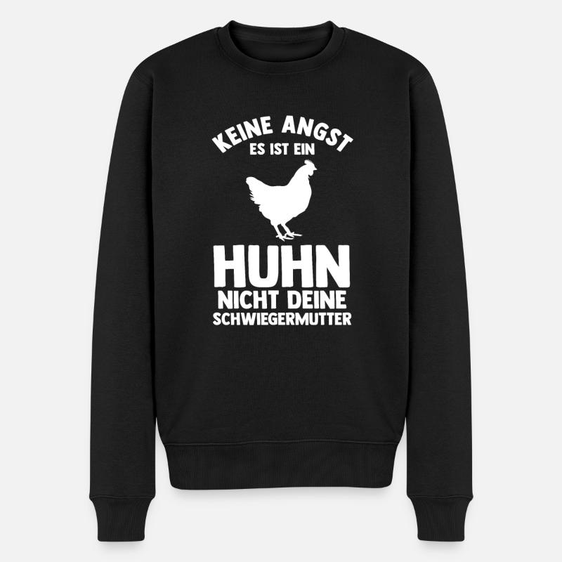 Huhn Landwirt Bauernhof Hühner - Männer Premium Bio Pullover - Schwarz